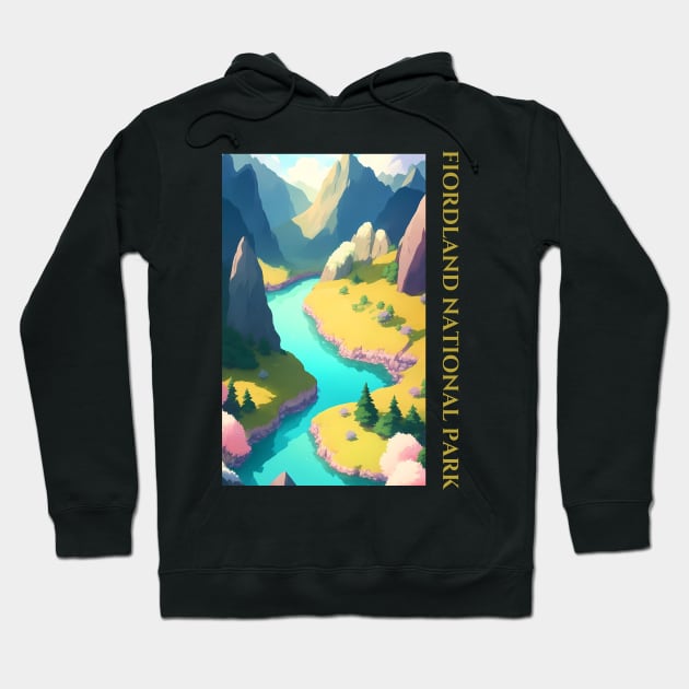 fiordland national park Hoodie by Ghiblistrokes